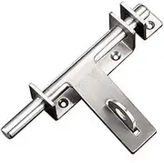 Hmskoss Stainless Steel Bolt 304 Heavy-Duty Left and Right Bolts Sliding Bolt Door Lock Latch