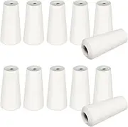 12pcs Roller Pendant Blind Cord Pull End Roller Shade Parts Corded Window Blinds Window Blind Cord Tassel Household Shade Pulls for Blinds Shutters Bamboo Curtain Drawer White Wood