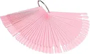 Ipetboom Plastic Nail Plates Fan Shape Tips Nail Art Display Practice Sticks Palette for Beginners