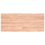 vidaXL Table Top Light Brown 140x60x(2-4)cm Treated Solid Wood Live Edge