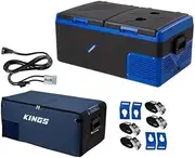 Kings Escape 75 Fridge/Freezer 12/24V +Cover + .8m 12v Cable + Tie-Down Kit