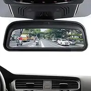 Mihauuke Rear View Mirror for Car | Car Sunglasses Storage Box Rearview Mirror - High-Definition Lens, Left Right up Down Adjustable Tool for Minivan, Truck, Sedan, Caravan