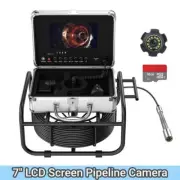 Sewer Camera 7" Monitor Drain Pipe Inspection Endoscope Camera Waterproof IP68