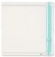 We R Memory Keepers Trim and Score Board, Includes 12x12 Inch Board and One Scoring Tool, Uses V3 Side Blade, Cuts Large Scrapbook Pages, Sturdy Locking, Precise Blades, with Storage Compartment