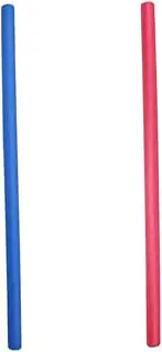 2Pcs Pool Noodles 59" Foam Swimming Noodle Floating Pool Noodles Inflatable Foam Tube Solid Swim Noodles Pool Noodles Floats for Adults (Red and Blue)