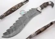 16.25" Custom Hand made Beautiful Damascus Steel Bowie Knife (2336)