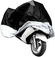 Amosfun Motorcycle Protective Cover UV Resistant Outdoor Storage Bag Breathable and Durable Design for All Standard Motorbike Models Black
