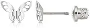 [limerencia] F136 Titanium Hypoallergenic Flat Back Earrings 20G Piercing Implant Grade G23 Screw Back Earrings Tragus Helix Cartilage for Women's Sensitive Ears