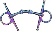 Full Cheek Rainbow Lozenge Horse BIT S/Steel EGGBUT Snaffle