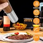Salt Shaker and Pepper Grinder with Tray Acacia Wood Salt and Pepper paBiO