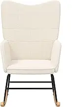 Relaxing Chair Cream Curly Wool-Like Fabric,Arm Chairs, Recliners & Sleeper Chairs-42001784