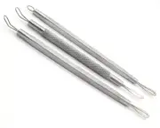 COMEDONE EXTRACTOR TOOL ACNE BLEMISH BLACKHEAD REMOVER TOOL PREMIUM KIT OF 3