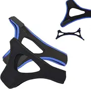 2PCS Veralabs Airflow Jaw Strap,Unisex Airflow Chin Sleep Strap,Breathable Stop Snoring Chin Strap,Adjustable and Breathable Chin Strap to Keep Mouth Closed(Black+Blue)