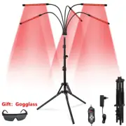 4/5 Head Red Light Lamp with Stand Adjustable 660Nm&850Nm Infrared Lamp for Wais