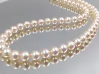 在飛比找Yahoo!奇摩拍賣優惠-一元起標 日本養珠 項鍊 珠圓潤滑 慛燦奪目皮光閃耀 真珠直