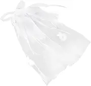 [BESTYASH] 1pc Veil for Bride Fabric Bridal Veil Lace Wedding Headwear White Bride Hair Ornament