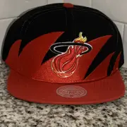 Mitchell & Ness NBA Miami Heat Sharktooth Adjustable napback Hat Cap OSFM