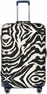 [FSCEV] Zebra Animal Trolley Suitcase Protective Cover Business Travel Luggage Protector Fashion 18-32 Inches, White, L