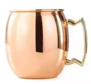 100% Pure Solid Copper Plain Finish Moscow Mule Copper Mug Cup 550 ml