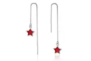 Scarlet Star Threader Earrings
