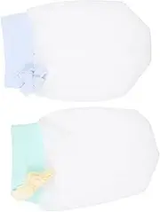 [ANDRESLAD] Baby Ice Silk Gloves Anti-scratch Mittens Elastic Cuff Drawstring for Newborns Boys and Girls