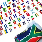 200 Countries International String Flag,World Country Flags Bunting Banner,Small Mini National Bunting Flags Banner Decoration for School, Sports Events, Grand Opening, Party(190FT)