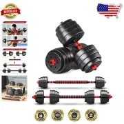 Adjustable Dumbbell Set: 80lbs of Convertible Weights for Home Gym Fitness