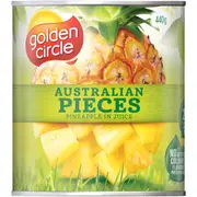 Golden Circle Australian Canned Fruit Tinned Pineapple Pieces in Juice 440g