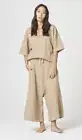 CHALMERS Women's DROP CROTCH Pants LARGE Tan LOUNGE Sweatpants NEW ~ FREE SHIP!