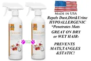2-Top Performance Glo COAT CONDITIONER&DETANGLE SPRAY *BREAK UP MATS*REPELS DIRT