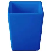 TableCraft CW4012CBL Cold Holding 1.5 qt. Cobalt Blue Square Cast Aluminum Bowl