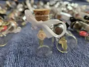 59x Mini Glass Bottles Wedding Wishing Bottles Pendant Vials Jars + Cork Stopper