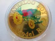 1-OZ JOHN DEERE TRACTOR WATERLOO BOY MODEL R ENGRAVABLE .999 SILVER COIN +GOLD