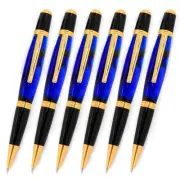 Viceroy Pen Kit, Gold and Black Chrome Finish, 6 Pack, Legacy Woodturning