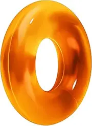[ANDANTE] Stones Pack of 50 Orange Elastic Silicone Ring Rubber Beads Stopper for Jewellery Bracelet Element for European Beads + Organza Pouch, Rubber