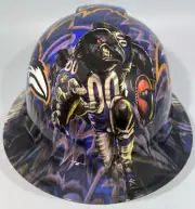 New Full Brim Hard Hat Custom Hydro Dipped BALTIMORE RAVENS
