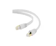 CAT8 FLAT ETHERNET CABLE SHIELDED U/FTP 40GbE WHITE - 20M