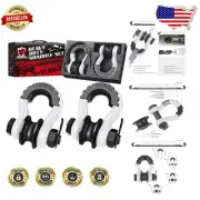 Heavy-Duty Snatch Block D Ring 2-Pack 22K lb Strength for Off-Road Recovery