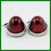 Classic Watermelon Glass Flush Mount Red LED Lens Light -Set of 2 -81863