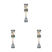3PK Topchef Non Stick Silicone Slotted Turner w/ Wood Handle Kitchen Spatula