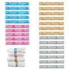 Bed Sheet Organizer and Storage Size Label Bands 24 Grey Yellow Blue Pink