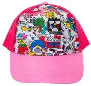 Hello Kitty Pink Trucker Cap Hat Pink Mesh SnapBack Youth Adult Ships FAST!