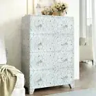 Chest of Drawers - White Mother of Pearl Inlay Home Décor Living Furniture