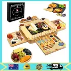 Roccar Cheese Board Mothers Day Gift - Bamboo Charcuterie Boards and Knife Set,