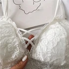 For Women Lace Strap Ice Silk Vest Bra with Open Back for Everyday Comfort