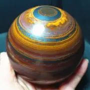 Rare 1382G Natural Tiger's Eye Sphere Tumbled Tiger's Eye Ball Healing A2892