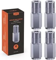 Grease Gun Coupler 4-Pack, 1/8" NPT Standard Grease Gun Tips, 4-Jaw Secure Locking Grease Gun Fittings, Durable Grease Coupler Nozzle, Grease Coupling Ends for Most Grease Guns and Zerk Fittings