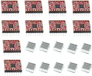 10Pcs A4988 DRV8825 StepStick Stepper Motor Driver Module with Heat Sink for Controller Ramps 1.4 (A4988)