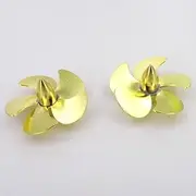 Toy Accessories RC Boat Propeller 5-Blades Copper 33mm M4 Prop Impeller Compatible with RC Boat Scale Marine Submarine Fishing Tug Boat