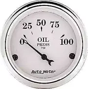Auto Meter 1628 Old Tyme White Oil Pressure Gauge